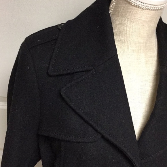 Kenneth Cole Black Belted Trench Coat - Picture 3 of 12